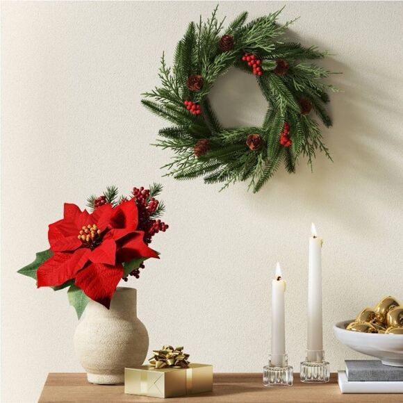 13 inches Christmas Cedar Wreath - Picture 2 of 3